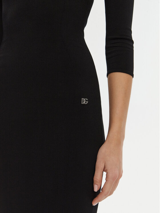Dolce&Gabbana Dolce&Gabbana Sukienka dzianinowa FXS20T JFMEV N0000 Czarny Regular Fit