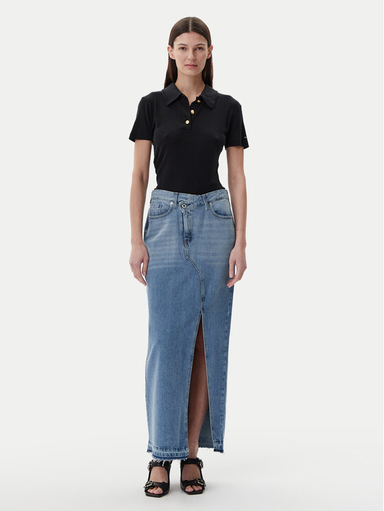 Karl Lagerfeld Jeans Karl Lagerfeld Jeans Fustă de blugi A1W12009 Albastru Regular Fit