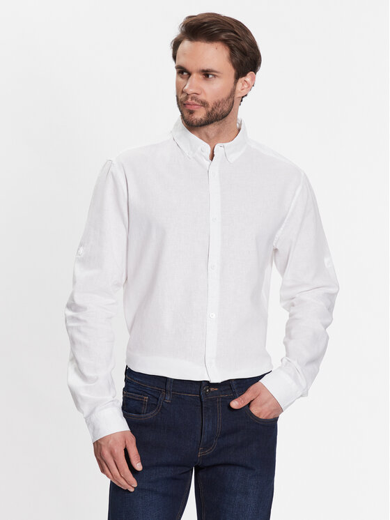 INDICODE Košeľa Hanko 20-327 Biela Regular Fit