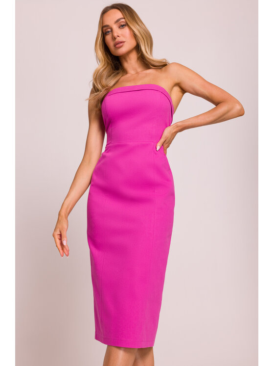 Made of Emotion Made of Emotion Sukienka letnia M843 Różowy Premium Fit