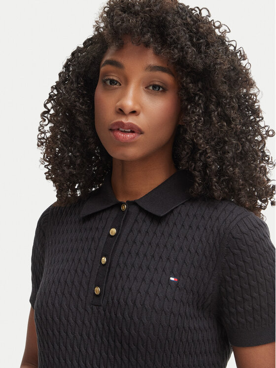 Tommy Hilfiger Tommy Hilfiger Polo WW0WW41474 Μαύρο Regular Fit