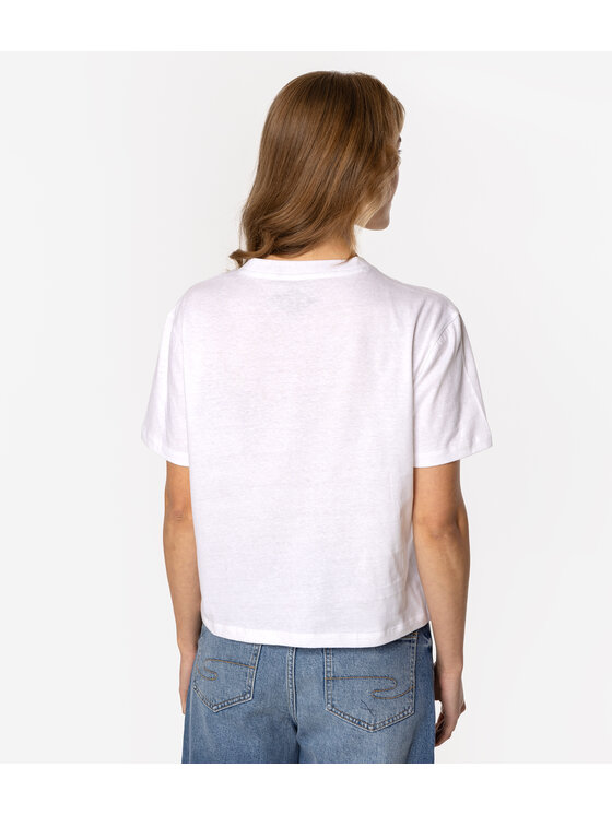 Lee Cooper Lee Cooper T-Shirt CROPPED 8515 Biały Loose Fit