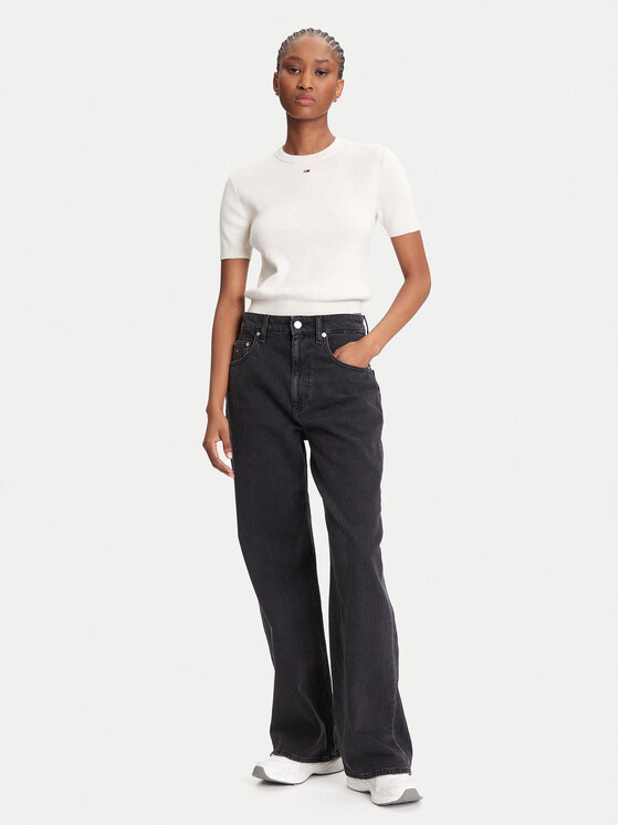 Tommy Jeans Tommy Jeans Blugi Mia DW0DW20455 Negru Relaxed Fit