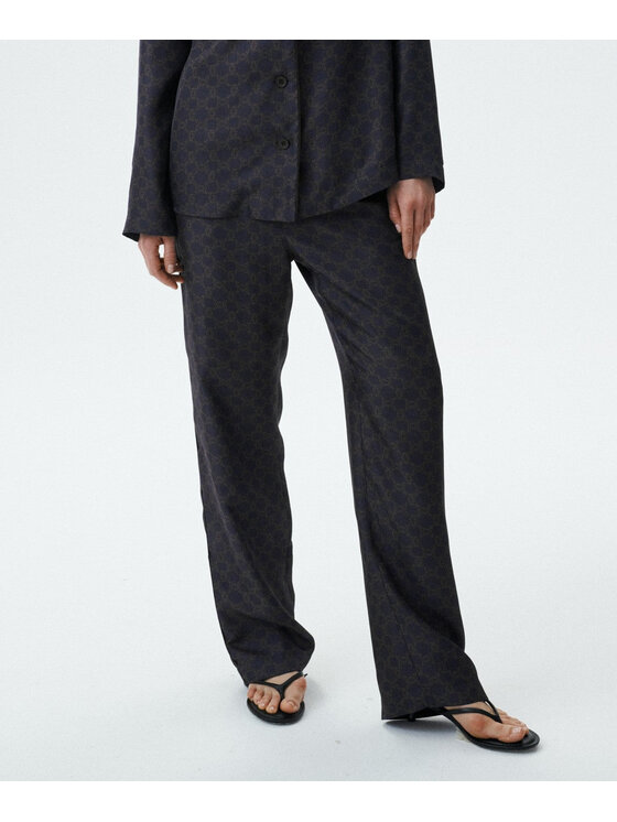 MARI PRETI MARI PRETI Pantaloni di tessuto MONOGRAM M Marrone Regular Fit