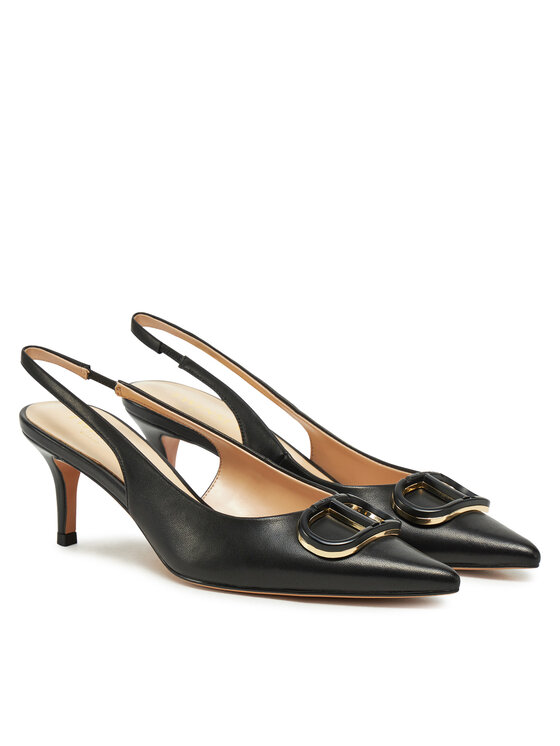 TWINSET TWINSET Sandály 251TCP062 Černá