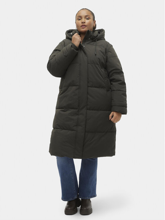 Vero Moda Curve Dūnu jaka 10301538 Zaļš Regular Fit