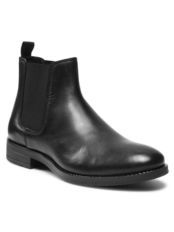 Jack&Jones Jack&Jones Kotníková obuv s elastickým prvkem Jfwargo 12192758 Černá