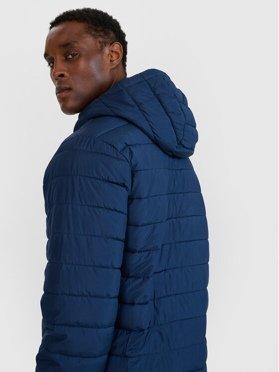 4F 4F Kurtka puchowa BASIC+ Granatowy Regular Fit
