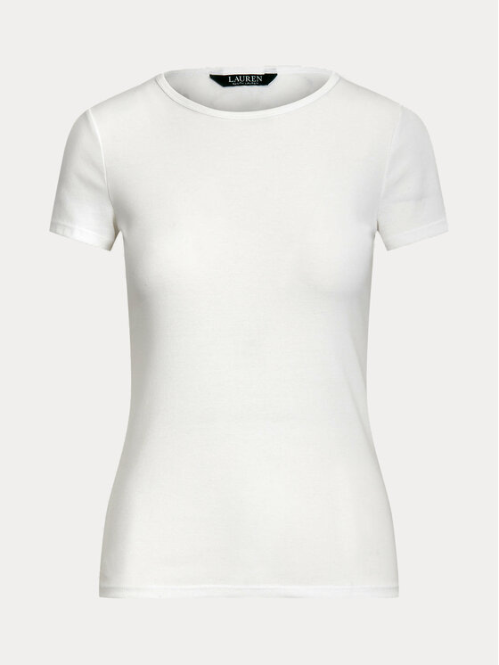 LAUREN RALPH LAUREN Lauren Ralph Lauren T-Shirt 200655374002 Biały Slim Fit