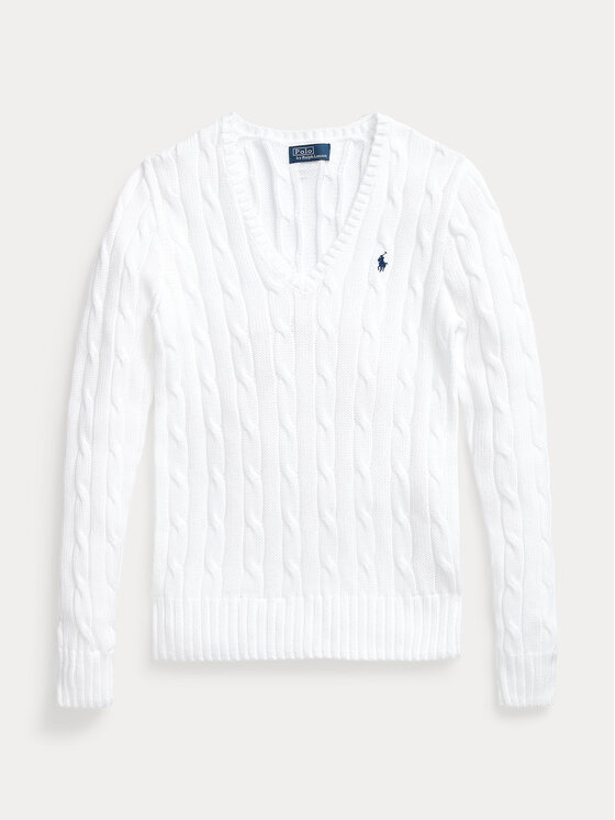Polo Ralph Lauren Polo Ralph Lauren Pulover 211891641001 Alb Regular Fit