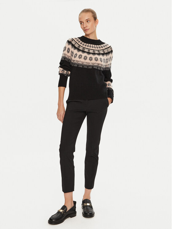 Marella Marella Hlače Gerona 2423136052 Crna Straight Fit