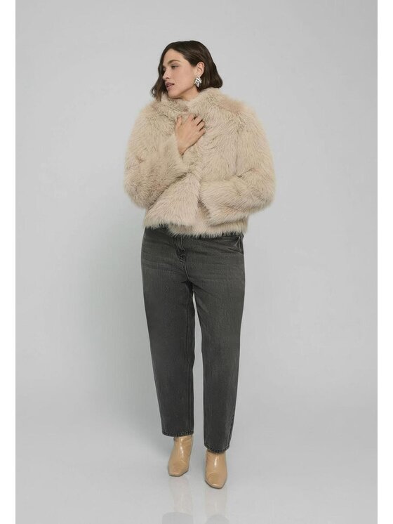 Fiorella Rubino Fiorella Rubino Cappotto invernale F015T001444N011 Crema A-Line Fit