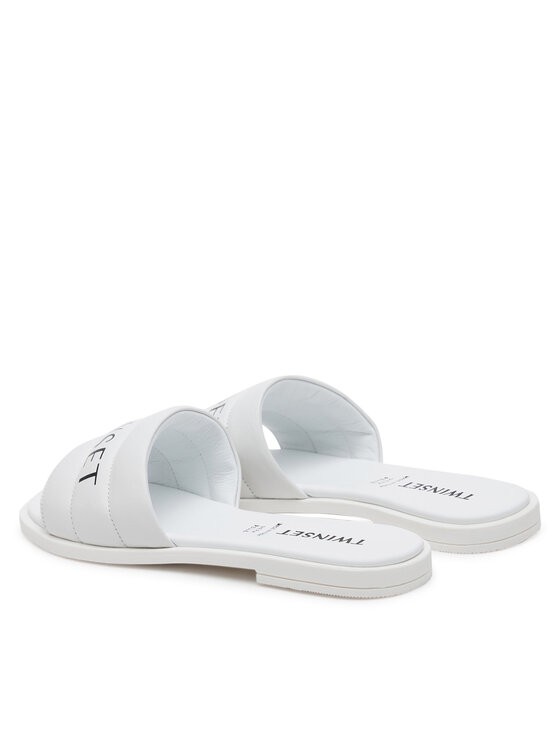TWINSET TWINSET Klapki 251GCJ040 Biały