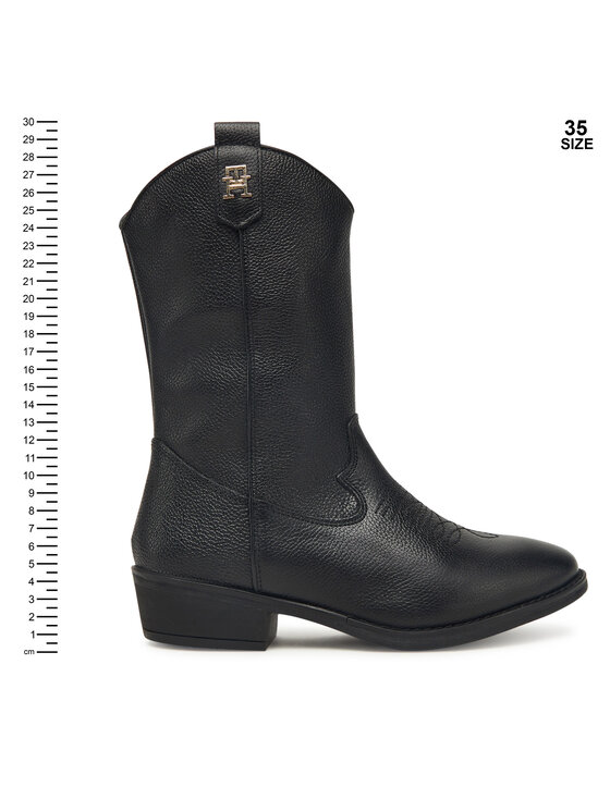 Tommy Hilfiger Tommy Hilfiger Kovbojské topánky T3A6-34040-0036999 Čierna