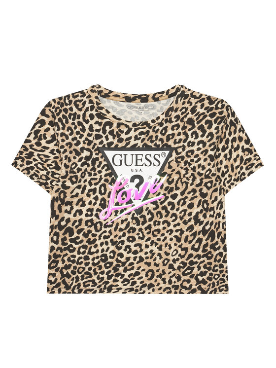 Guess T-Shirt J6RI08 K6YW4 Beżowy Regular Fit