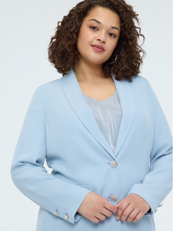 Fiorella Rubino Fiorella Rubino Giacca da abito Q028T000276N004 Turchese A-Line Fit