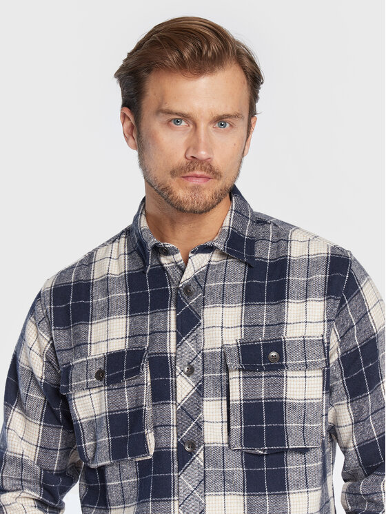 Chemise Homme Relco - Marine Floral Vert - Manches Longues - Coupe Ajustée - Style Rétro