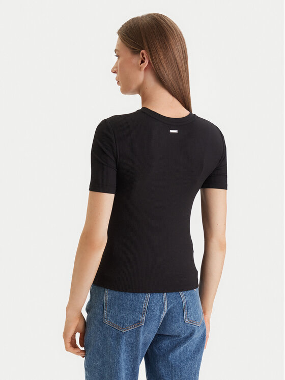 Calvin Klein Calvin Klein Тишърт LV044D246G Черен Slim Fit