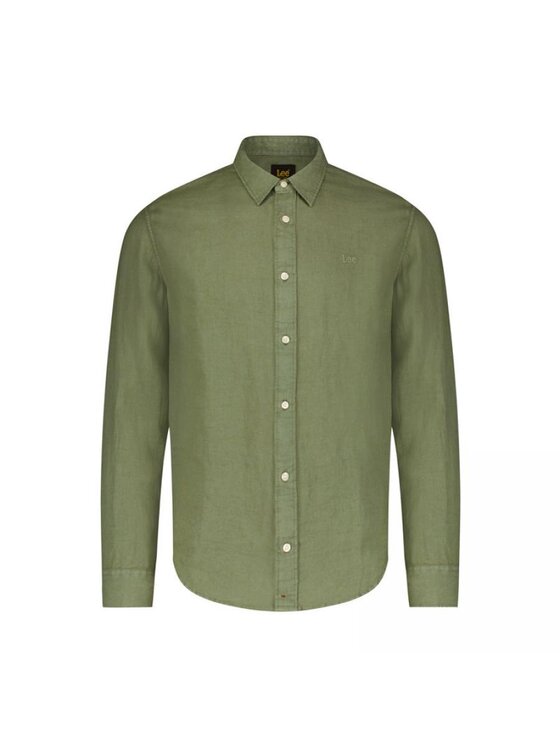 Lee Lee Camicia PATCH SHIRT IN OLIVE GROVE Verde Regular Fit