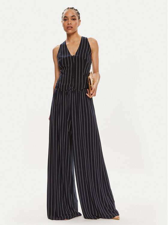 NORMA KAMALI NORMA KAMALI Kamizelka KK1244PLC59642 Granatowy Regular Fit