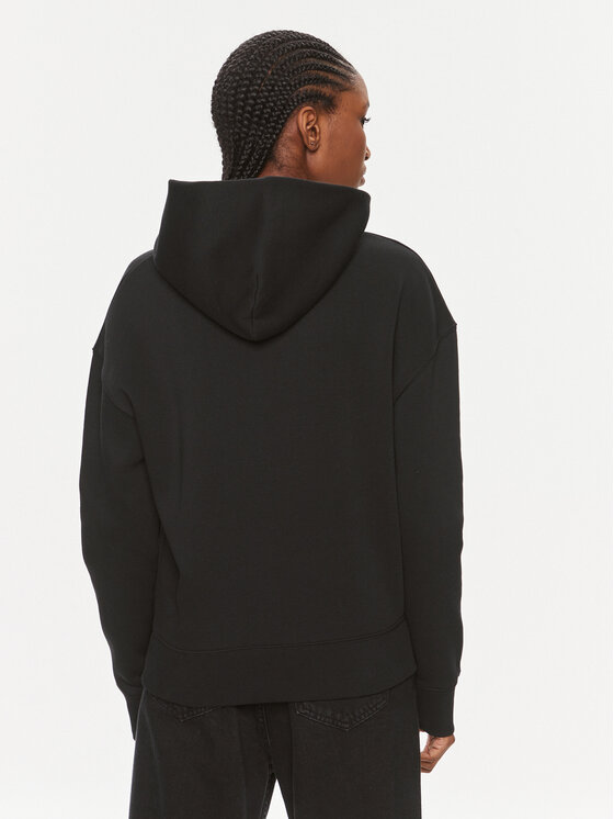 Calvin Klein Calvin Klein Bluză Metallic Micro Logo K20K206960 Negru Relaxed Fit