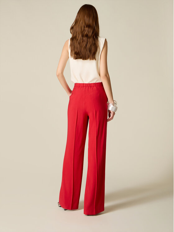 Oltre Oltre Pantaloni di tessuto P01GR009237N016 Rosso Regular Fit