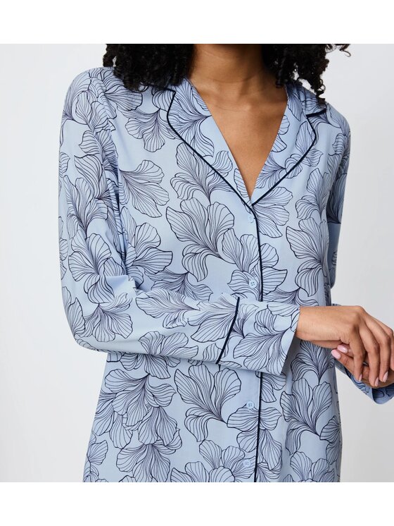 Triumph Triumph Koszula nocna Boyfriend Fit NDW 03 Błękitny Regular Fit