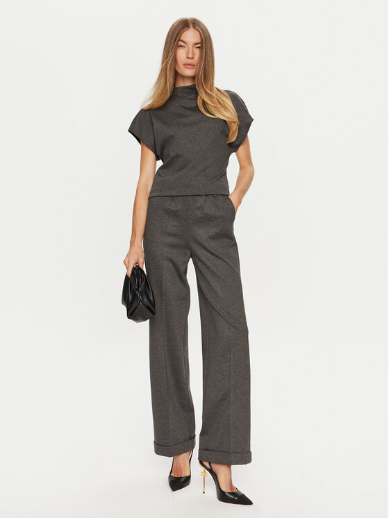 ViCOLO ViCOLO Kalhoty z materiálu TS0116 Šedá Regular Fit