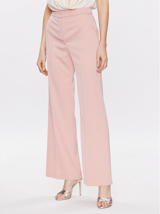 Pinko Bavlnené nohavice Pinto 100029 A0GH Ružová Flare Fit