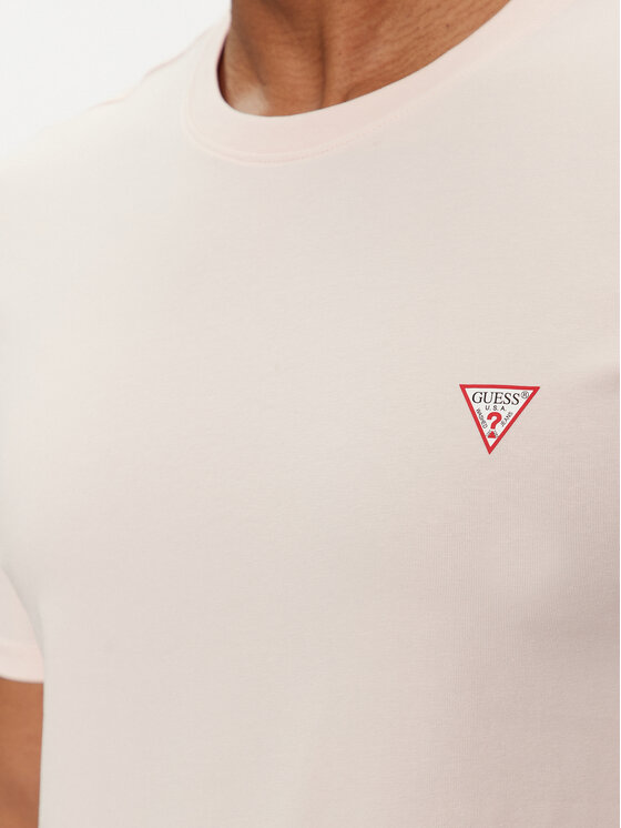Guess Guess Marškinėliai M2YI24 J1314 Rožinė Slim Fit