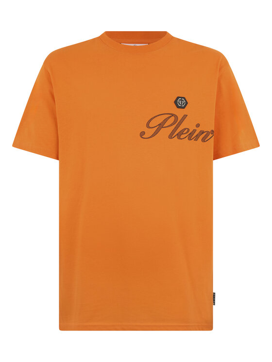 PHILIPP PLEIN PHILIPP PLEIN T-Shirt 29875 Pomarańczowy Regular Fit