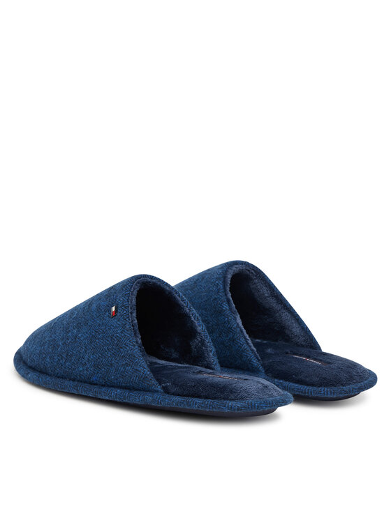 Tommy Hilfiger Tommy Hilfiger Пантофи Hilfiger Herringbone House Shoe FM0FM06018 Тъмносин