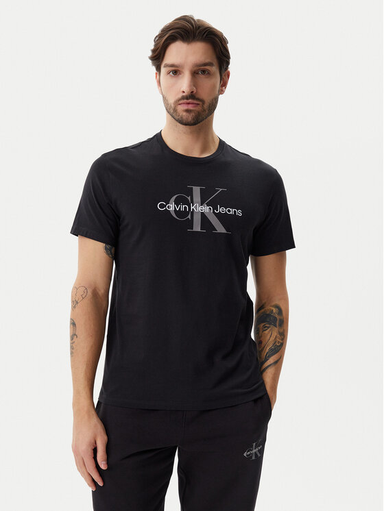 Férfi Póló Calvin Klein Jeans, Méret: S, Fekete, LV040EM286