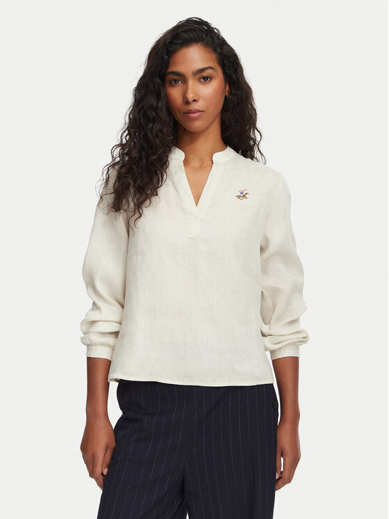 Beverly Hills Polo Club Beverly Hills Polo Club Блуза P-SS26W-OLYMPIA Бежов Regular Fit