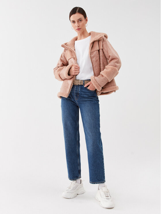 Liu Jo Sport Liu Jo Sport Báránybőr kabát TF3020 E0847 Rózsaszín Regular Fit