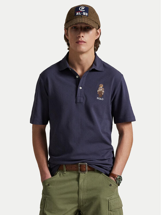 Polo Ralph Lauren Polo Ralph Lauren Polo 710P00083001 Granatowy Custom Slim Fit