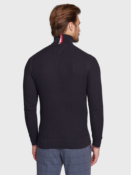 Tommy Hilfiger Tommy Hilfiger Dolcevita Exaggerated Structure MW0MW29109 Blu scuro Regular Fit