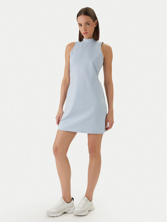 Calvin Klein Jeans Calvin Klein Jeans Kleid für den Alltag Interlock Mock LV047F260G Blau Slim Fit