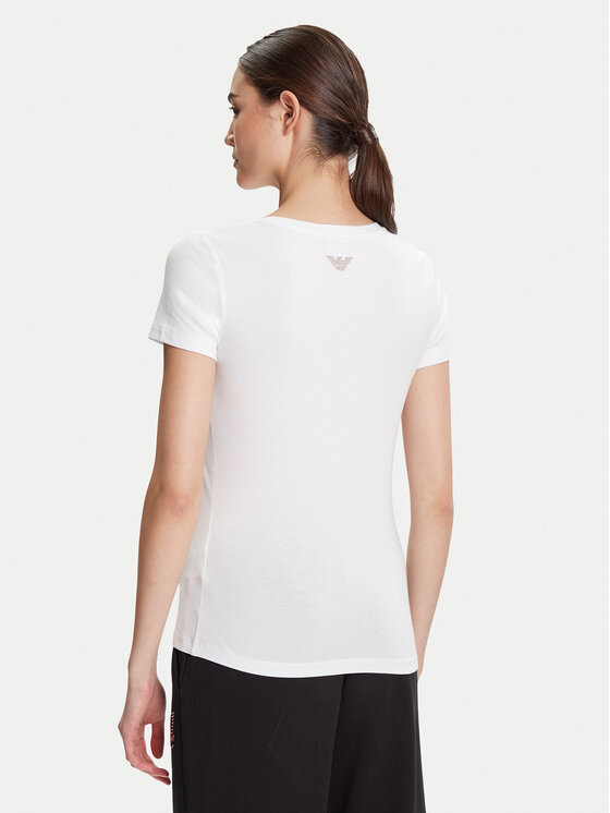 EA7 Emporio Armani EA7 Emporio Armani T-Shirt 8NTT67 TJDQZ 1100 Biały Skinny Fit
