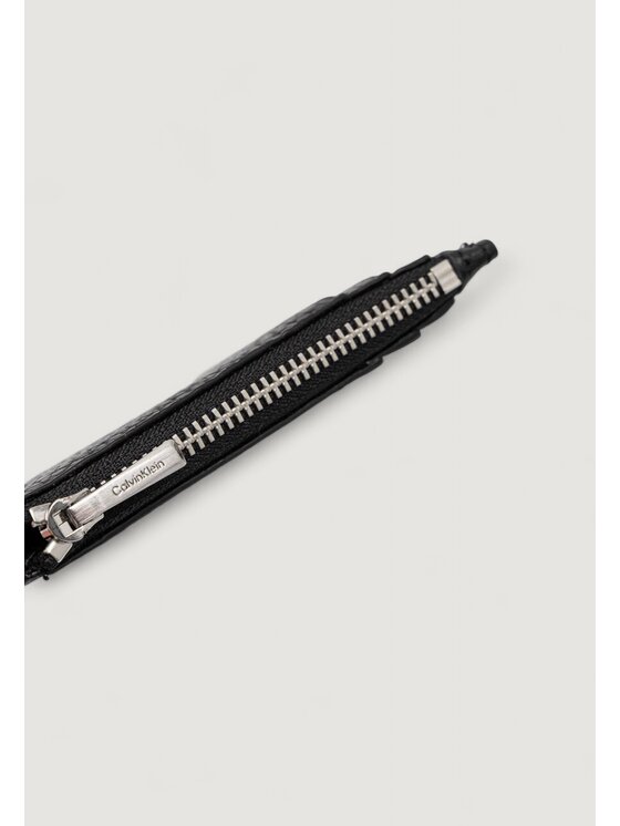 Calvin Klein Calvin Klein Portafoglio CK LEATHER N/S ZIP CARD CASE Nero