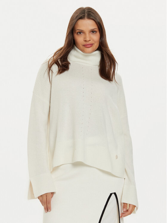Liu Jo Liu Jo Rollkragenpullover WF4434 MS009 Écru Regular Fit