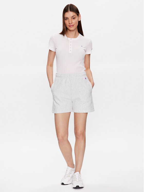 Champion Champion Szorty sportowe Minimal Reverse Weave 116247 Szary Regular Fit