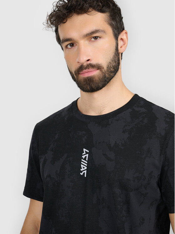 4F 4F T-Shirt BRIGHT TRACK Czarny Regular Fit