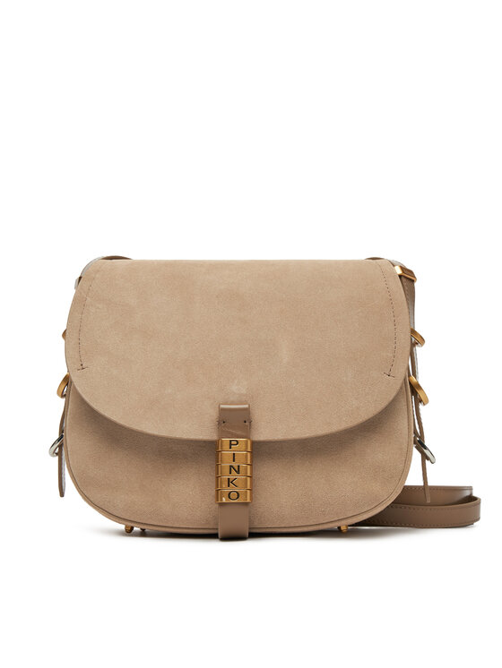 Geantă PINKO Saddle Classic PE 25 PLTT 103830 A29N Bej