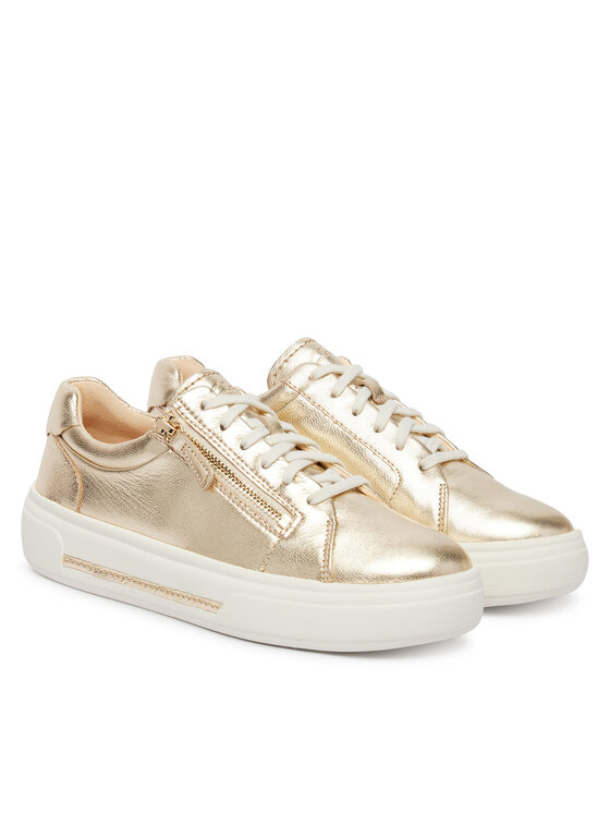Clarks Clarks Sneakersy Hollyrose Zip 26185916 Złoty