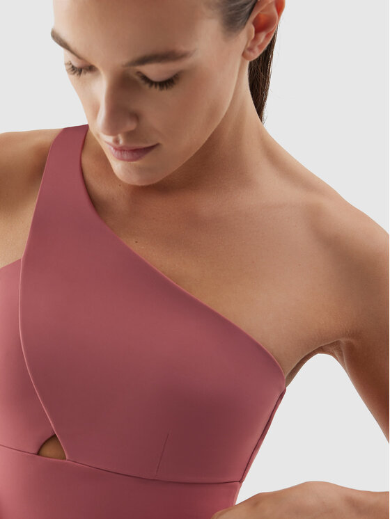 4F 4F Marškinėliai 4FAW23TSLEF030 Raudona Slim Fit