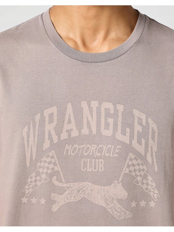 Wrangler Wrangler T-Shirt Graphic Tee Brązowy Regular Fit