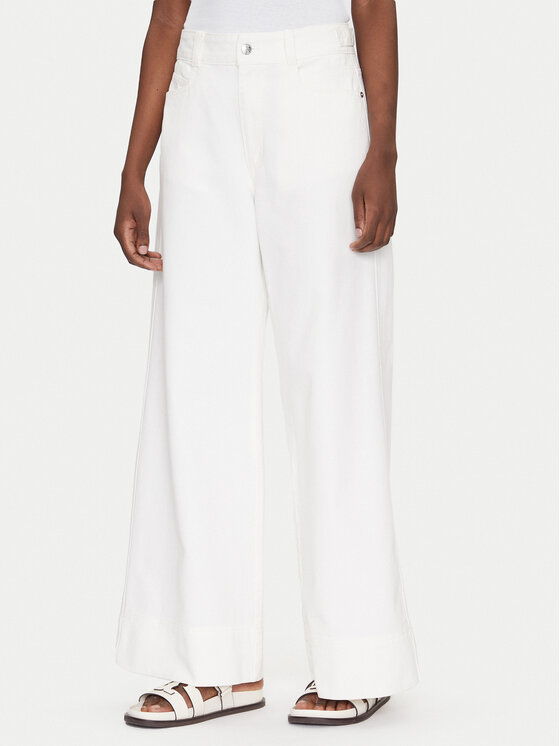 BOSS Džínsy Talashea 50537020 Écru Wide Leg