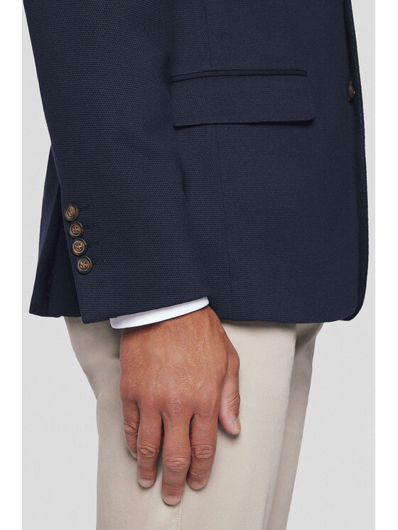 Lancerto Lancerto Marynarka Sezze MA131224000006 Granatowy Slim Fit