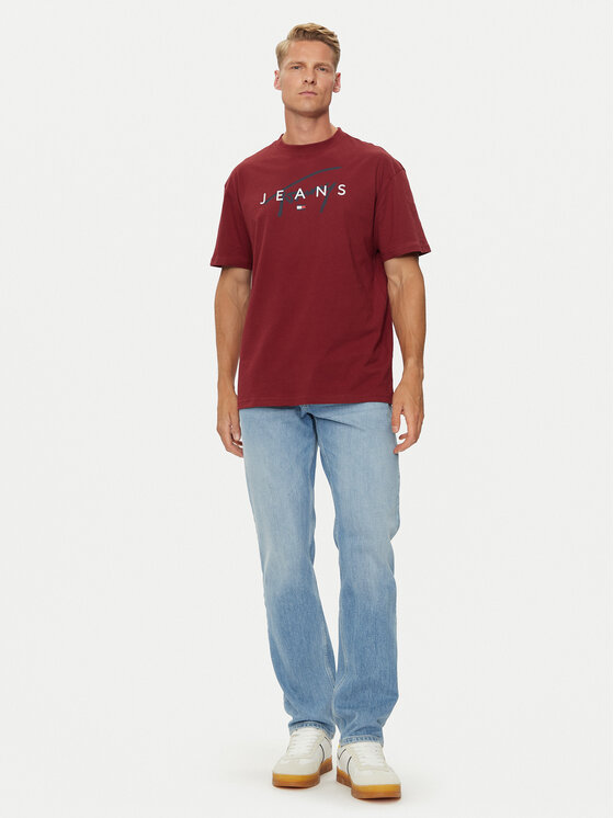 Tommy Jeans Tommy Jeans T-Shirt Signature Twist DM0DM19683 Κόκκινο Regular Fit